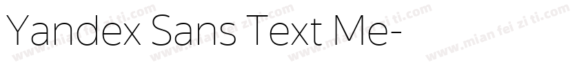 Yandex Sans Text Me字体转换